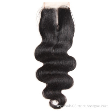 Wholesale 4X4 Full Swiss Lace Closure Free Part High Density Brazilian Hair Body Wave Lace Closure